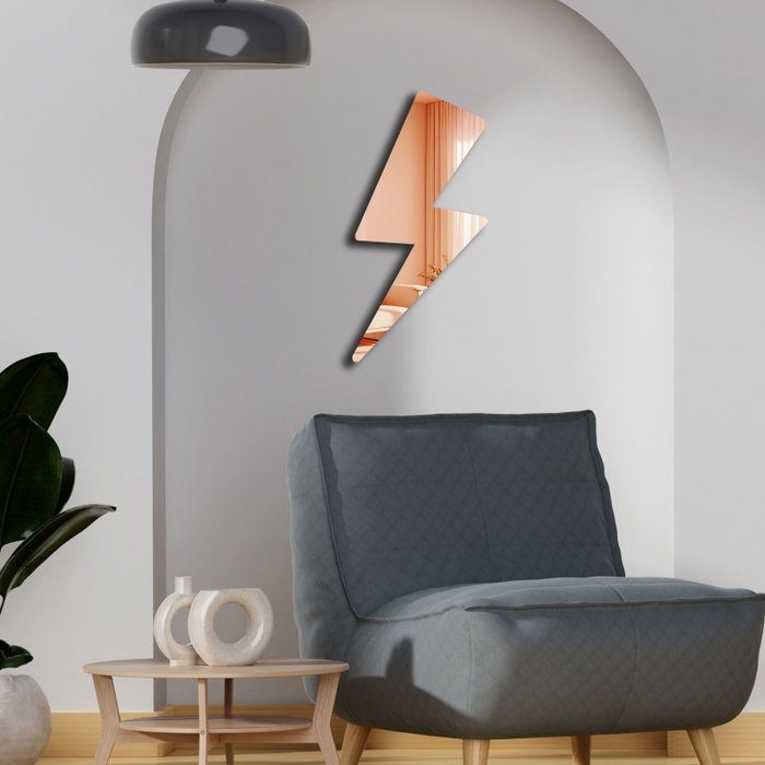 Wallity Ozgl504 Espejo Decorativo Rosa Dorado 29 x 60 cm PLEXIGLASS EVA Elegante y Sofisticado para el Hogar
